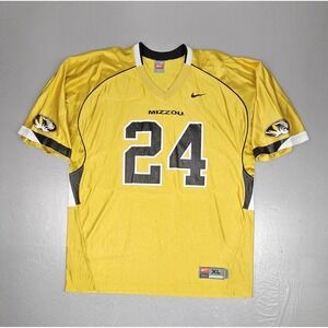 Nike Missouri Tigers Football Jersey Gold Y2K Short Sleeve Mens XL #24 SEC